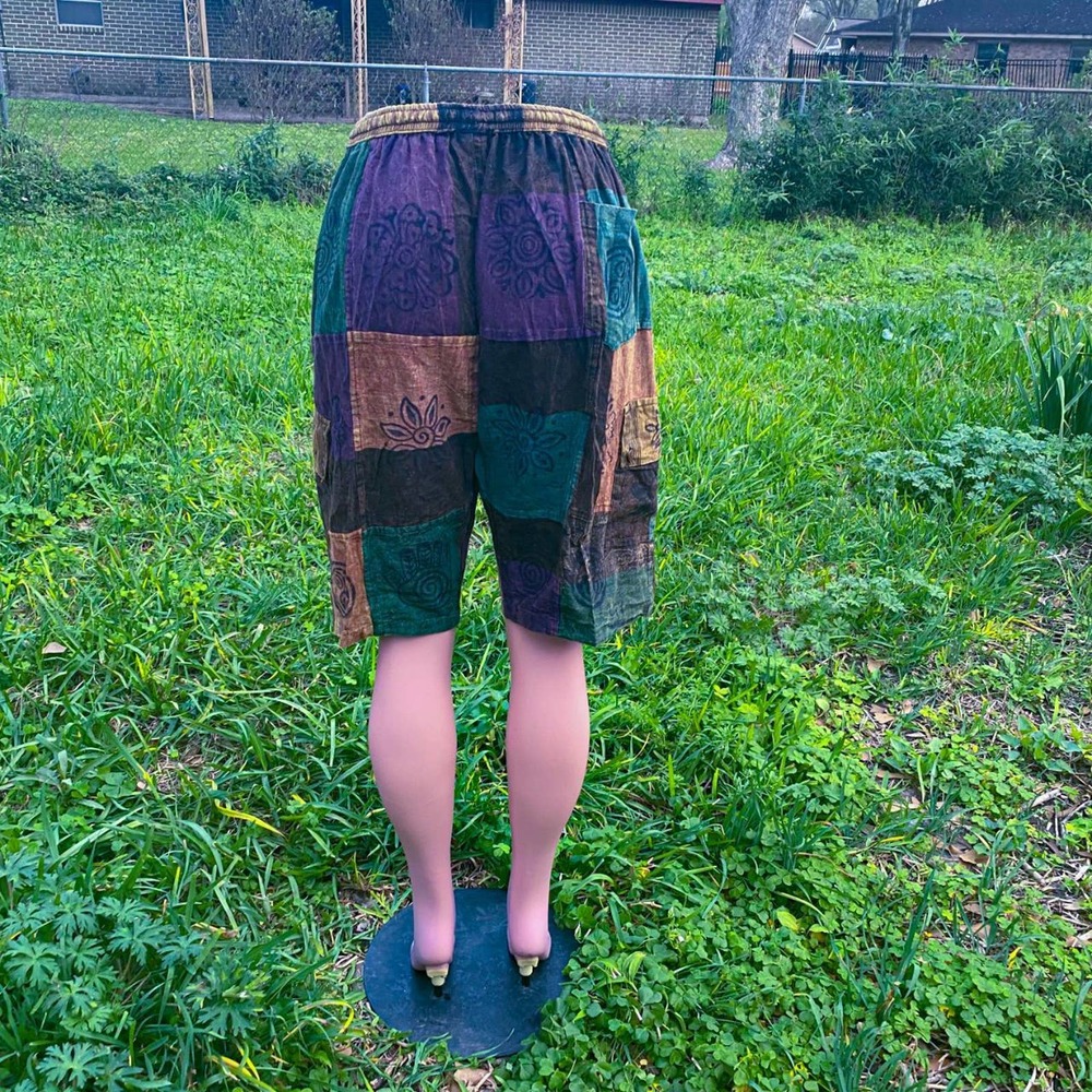 Beautiful boho hippie patchwork shorts - Picture 3 of 4